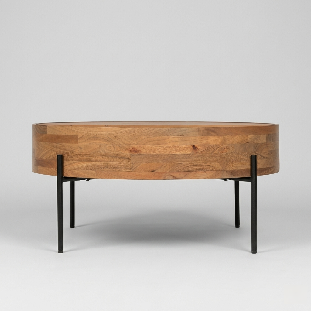 SlideVault Coffee Table | Hidden Storage Wooden Table