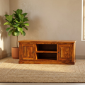 Solid Sheesham Wood TV Unit | Classic Wooden Entertainment Console