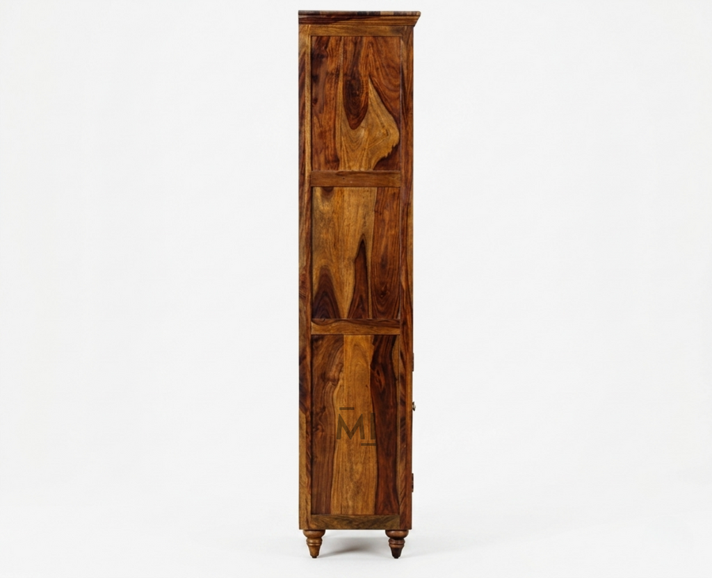 Solid Wood Bookshelf Cabinet | Wooden Storage Display Unit