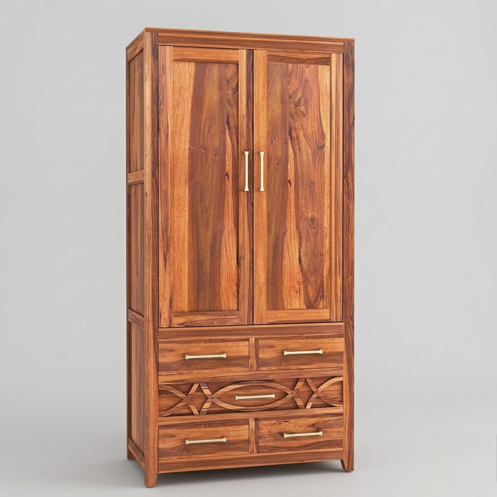 Solid wood wardrobe for home storage cabinet in Jodhpur India