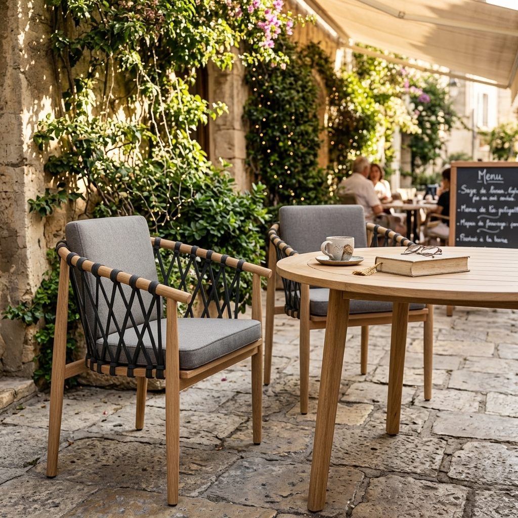 Terra Rope Outdoor Dining Chair | Modern Rope Patio Armchair