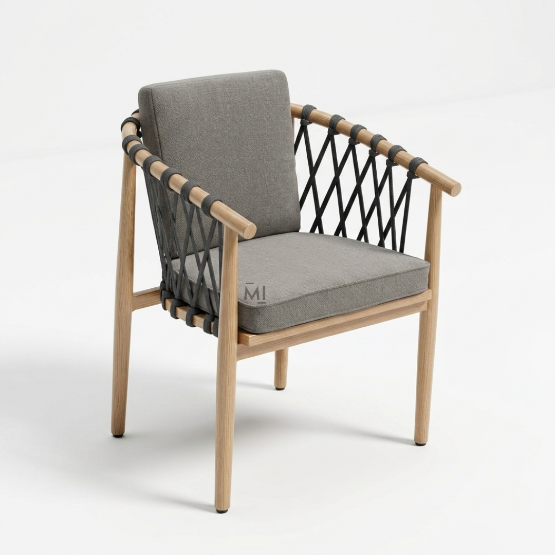 Terra Rope Outdoor Dining Chair | Modern Rope Patio Armchair