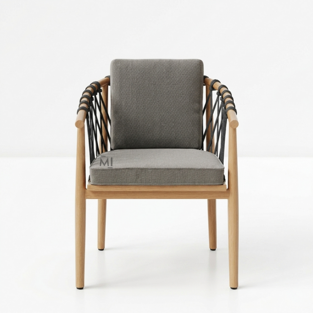 Terra Rope Outdoor Dining Chair | Modern Rope Patio Armchair