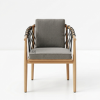 Terra Rope Outdoor Dining Chair | Modern Rope Patio Armchair