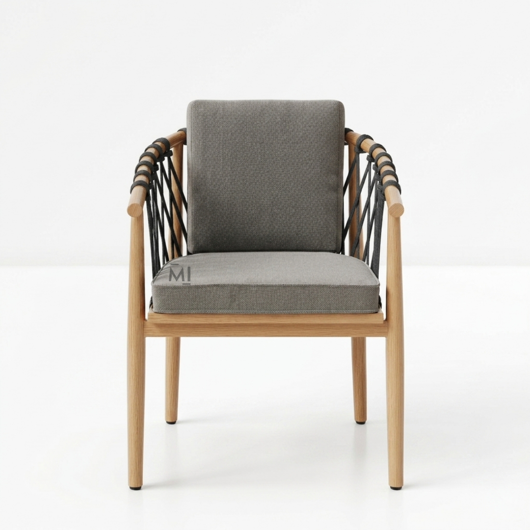 Terra Rope Outdoor Dining Chair | Modern Rope Patio Armchair
