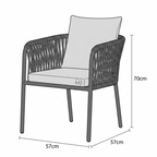 TerraLoom Outdoor Dining Chair | Modern Rope Patio Armchair