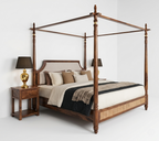 wooden poster bed luxury bedroom furniture design in Jodhpur India