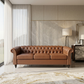 Veltrix Chesterfield leather sofa classic 3 seater tufted luxury sofa in India