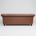 Veltrix Chesterfield Leather Sofa | Classic 3 Seater Tufted Luxury Sofa