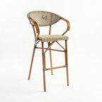 Vienna Cane Bar Chair | Bentwood Upholstered Counter Stool