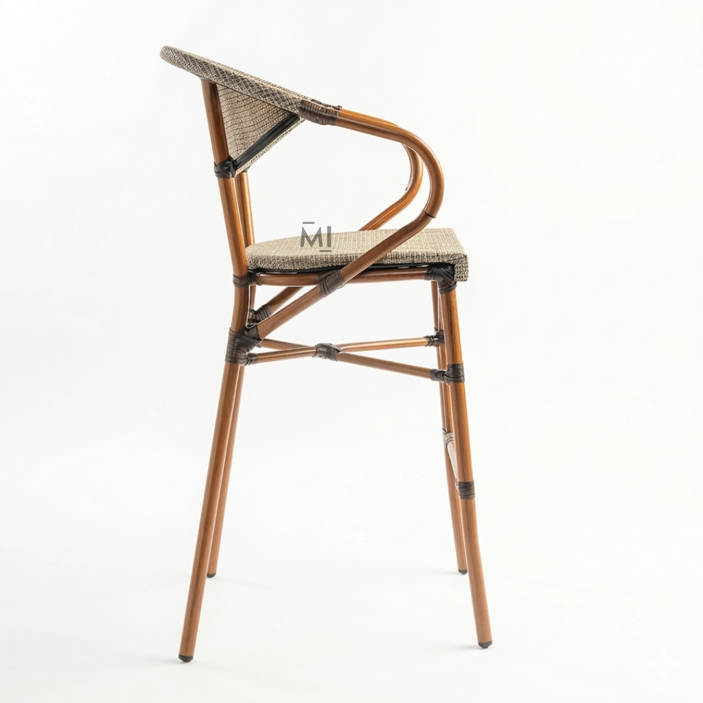 Vienna Cane Bar Chair | Bentwood Upholstered Counter Stool