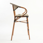 Vienna Cane Bar Chair | Bentwood Upholstered Counter Stool