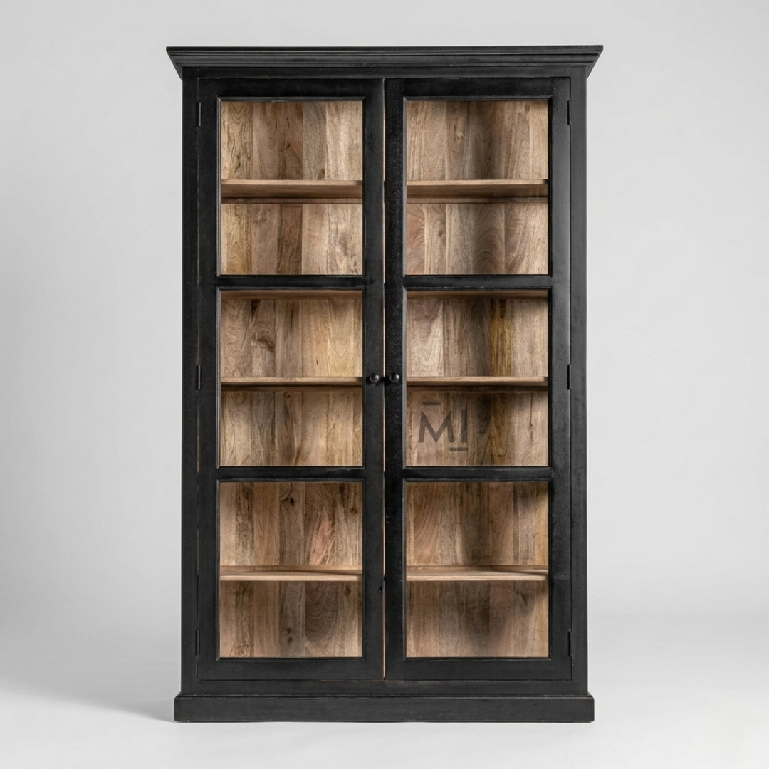 modern glass door showcase cabinet wooden interior india