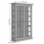modern glass door showcase cabinet wooden interior measurment