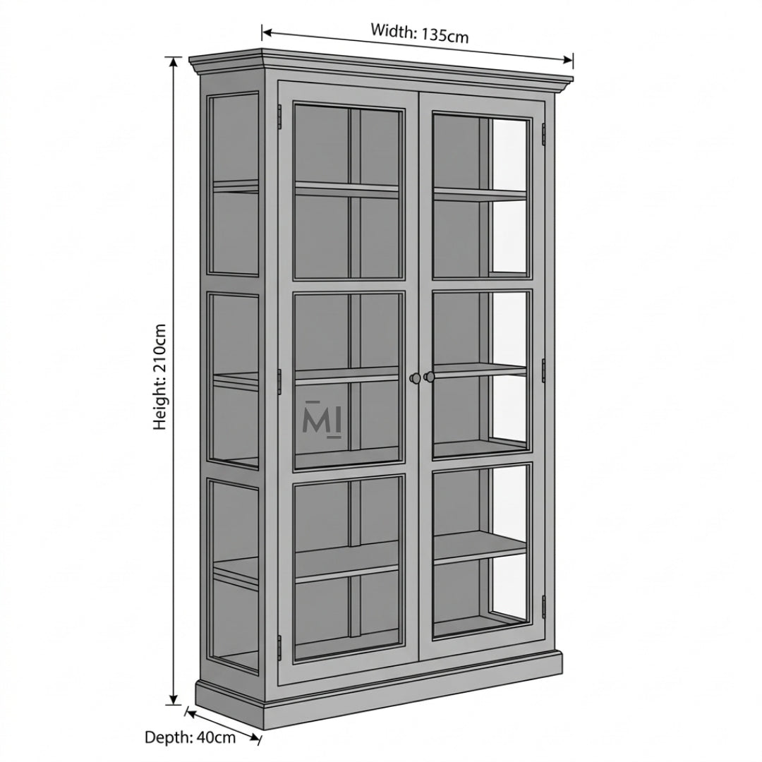 modern glass door showcase cabinet wooden interior measurment