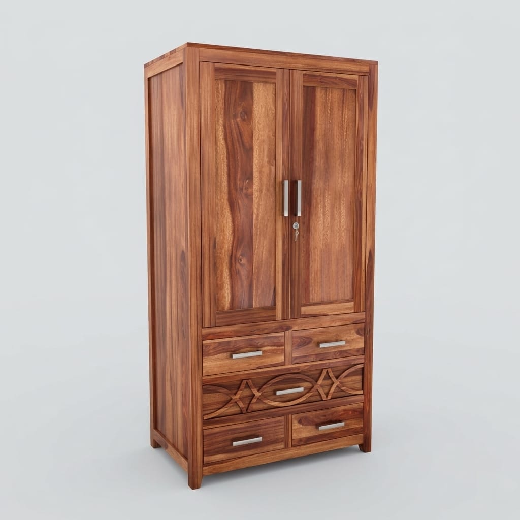 Orvex Wooden Wardrobe Set (2 Units)