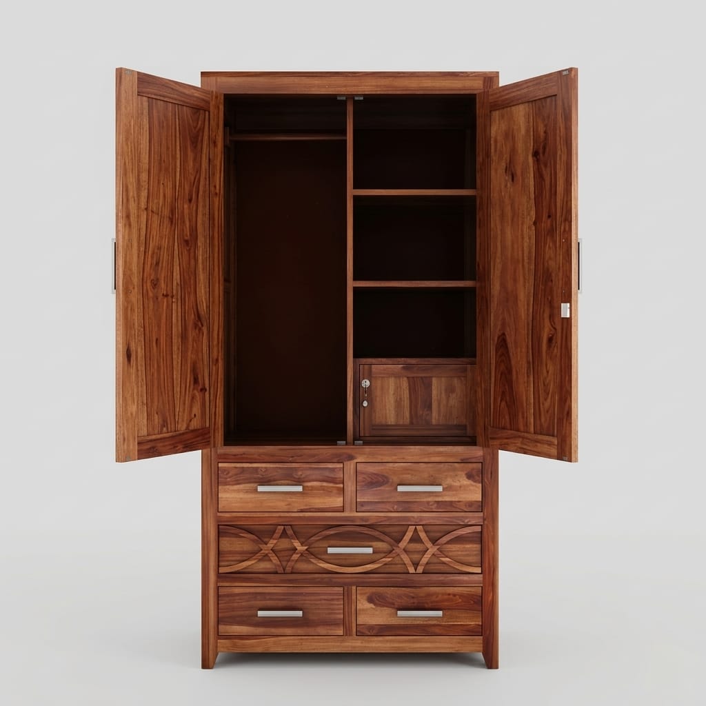 Orion Solid Wooden Wardrobe