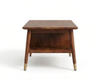 Averra Cane Coffee Table with Drawer & Shelf | Modern Wooden Living Room Center Table