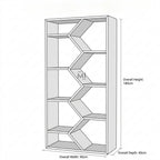 Zentra Zigzag Designer Bookshelf | Modern Geometric Wooden Shelf Unit