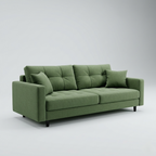modern fabric sofa with soft cushioned backrest comfortable seating