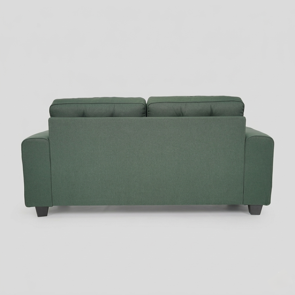 Zenvy Fabric Sofa | Modern 3-Seater with Cushioned Backrest