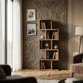 zig zag wooden geometric display shelf