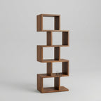 modern designer bookshelf with decor styling