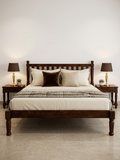 Zorin wooden bed frame solid wood bed frame for bedroom furniture in India