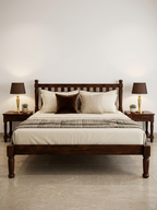 Zorin wooden bed frame solid wood bed frame for bedroom furniture in India