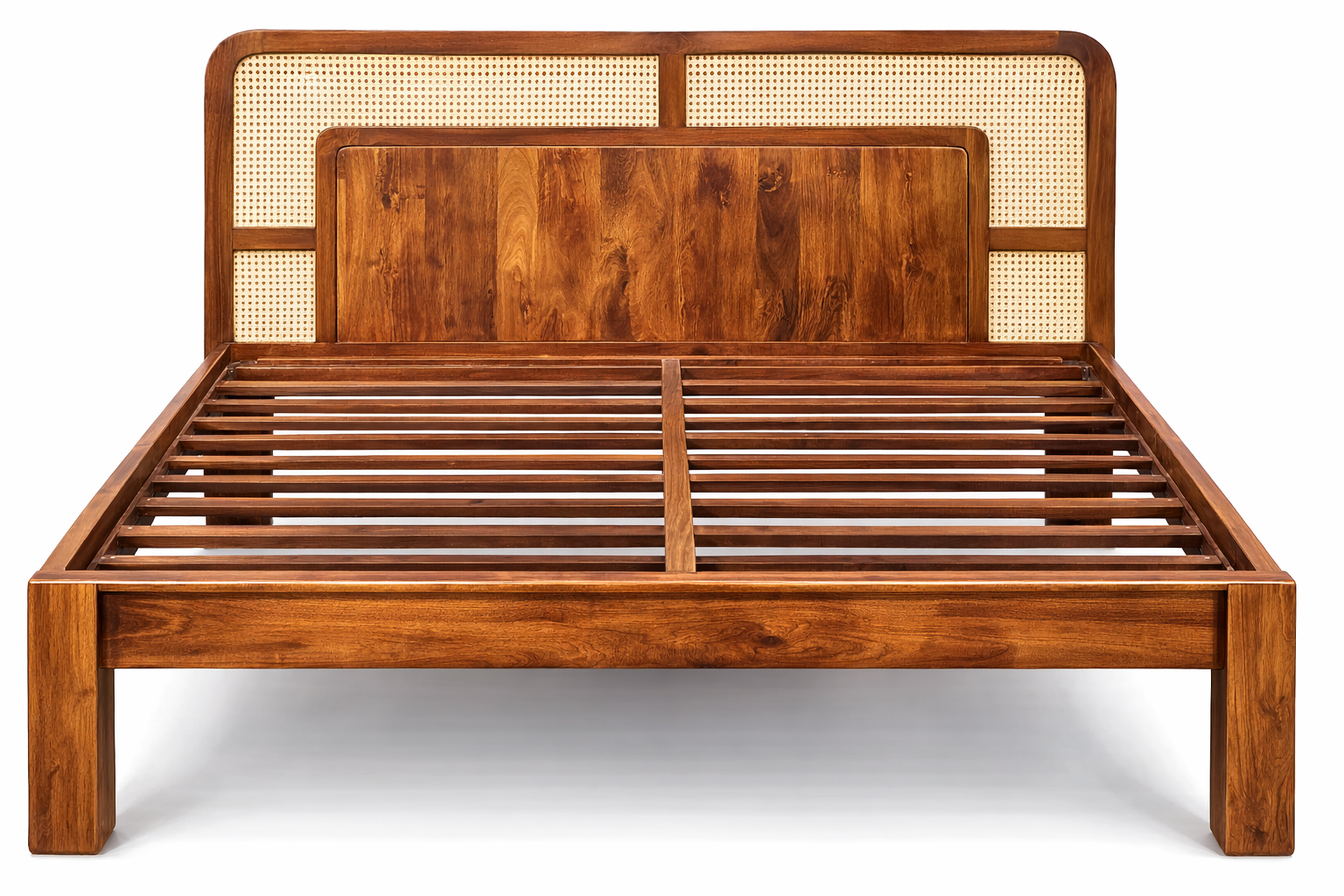 Zyra Cane Wooden Bed
